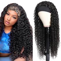 Peruca com faixa de cabeça NICMISS Deep Wave 18" 150% de densidade de cabelo humano Peruca com faixa de cabeça NICMISS Deep Wave 18" 150% de densidade de cabelo humano