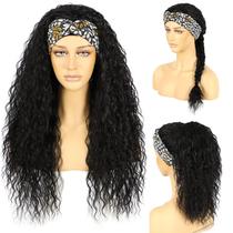 Peruca com faixa de cabeça SOMIARIK 1B Water Wave Synthetic 66cm 130% D Peruca com faixa de cabeça SOMIARIK 1B Water Wave Synthetic 66cm 130% D