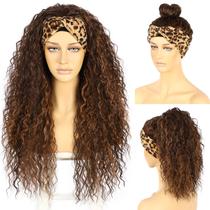 Peruca com faixa de cabeça SOMIARIK Curly Synthetic Fiber 150% Densidade 66cm Peruca com faixa de cabeça SOMIARIK Curly Synthetic Fiber 150% Densidade 66cm