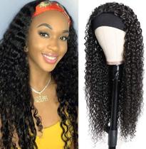 Peruca com faixa de cabeça XSY Deep Wave 45 cm Cabelo humano com 150% de densidade Peruca com faixa de cabeça XSY Deep Wave 45 cm Cabelo humano com 150% de densidade