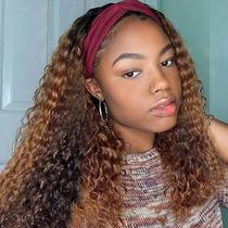 Peruca com faixa de cabeça XSY Highlight Ombre Human Hair 45 cm de profundidade Peruca com faixa de cabeça XSY Highlight Ombre Human Hair 45 cm de profundidade