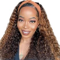 Peruca com faixa de cabeça XSY Ombre Highlight Curly Human Hair 30cm 150% Peruca com faixa de cabeça XSY Ombre Highlight Curly Human Hair 30cm 150%