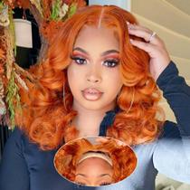 Peruca com fecho de renda Ginger Body Wave 5x5 HD 200% 40cm Peruca com fecho de renda Ginger Body Wave 5x5 HD 200% 40cm