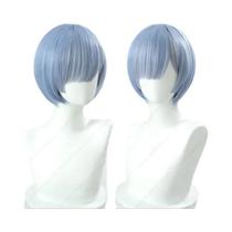 Peruca Cosplay Anime Rem Ram Gradiente Azul Rosa 30cm Cabelo Sintético Resistente Ao Calor Peruca Cosplay Anime Rem Ram Gradiente Azul Rosa 30cm Cabelo Sintético Resistente Ao Calor