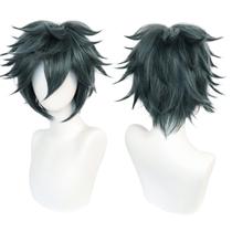Peruca Cosplay ANOGOL Short Deep Green Sintética para Homens