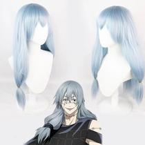 Peruca Cosplay Azul Claro De Três Camadas Para Anime, Live Action E Modelagem