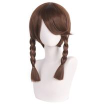 Peruca Cosplay Brown Braid 45 cm de fibra de alta temperatura para todos