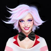 Peruca Cosplay FantaLook curta branca e rosa para mulheres Peruca Cosplay FantaLook curta branca e rosa para mulheres