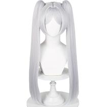 Peruca Cosplay Frieren Sousou no Frieren Silver White Sintética