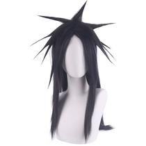 Peruca Cosplay Genérica Black Spiky Mohawk Sintética Cabelo Sintético 55cm
