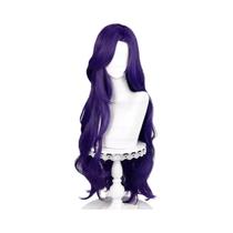 Peruca Cosplay Longa E Cacheada Roxa Escura, Sintética E Resistente Ao Calor Para Cosplay De Anime Peruca Cosplay Longa E Cacheada Roxa Escura, Sintética E Resistente Ao Calor Para Cosplay De Anime