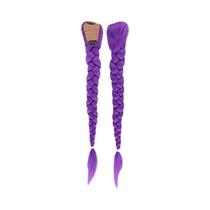 Peruca Cosplay Roxa Para Meninas, 26 Polegadas, Rabo De Cavalo Longo Com Clips, Fantasia De