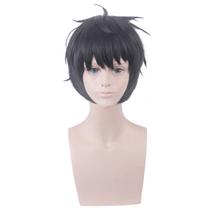 Peruca Cosplay Sakuragawa Kurou Inference Anime Preta 30cm
