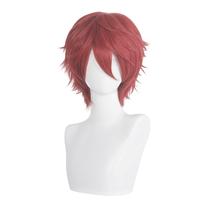 Peruca COSPLAZA Sintética Curta Resistente ao Calor Vermelha em Tijolo