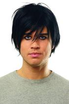 Peruca Costume Culture Emo Masculina preta Peruca Costume Culture Emo Masculina preta
