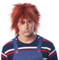 Peruca Costume Culture Evil Doll Chucky para homens vermelha