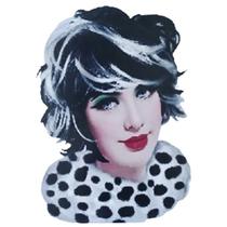 Peruca Cruella 101 Dalmatas Festa Halloween Cosplay Terror