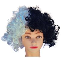 Peruca Cruella 101 Dalmatas Festa Halloween Cosplay Terror