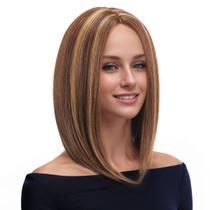 Peruca curta Bob 40cm/15,7 polegadas de cabelo sintético marrom para mulheres Peruca curta Bob 40cm/15,7 polegadas de cabelo sintético marrom para mulheres
