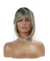 Peruca Curta Bob Ombre Loiro 100% Bio Orgânica Super Natural Peruca Curta Bob Ombre Loiro 100% Bio Orgânica Super Natural