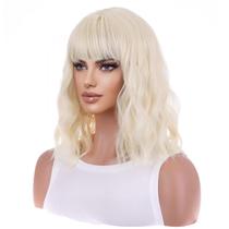 Peruca Curta Cacheada BERON - Loira 35cm com Franja