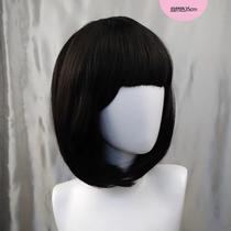 Peruca Curta Chanel Cosplay Carnaval Festa Fantasia Hallowee