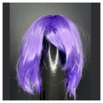 Peruca Curta Cor Roxa Cosplay Fantasia Carnaval Festa