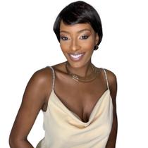 Peruca Curta Fibra Futura Idêntica Ao Cabelo Humano Grisalha