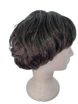 Peruca Curta Grisalha Sintética Unissex Fantasia