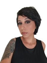 Peruca curta pixie cabelo humano