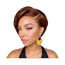 Peruca Curta Pixie Cut 13x4 Com Renda Frontal, Cabelo Humano Pré-Desfiado, Perucas Bob Lisas
