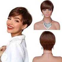 Peruca Curta Wig De Cabelo Natural 100% Humano Lindíssima