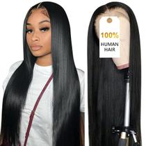 Peruca CUTE BEIN 13x6 HD Lace Front 24 Polegadas Lisa