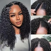 Peruca CXFS HAIRCX V Part Curly 100% cabelo humano 40 cm 180% de densidade