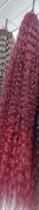 peruca de cabelo bio fibra cacheado vermelho