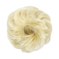 Peruca De Cabelo Cacheado Sintético De Alta Temperatura Com Faixa, Estilo Coque Despojado E