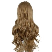 Peruca de cabelo comprido com gradiente encaracolado para mulheres de seda de alta temperatura