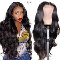 Peruca de cabelo comprido encaracolado feminino resistente a altas temperaturas