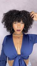 Peruca de Cabelo Humano Afro com Miolo Silk Top - 45 cm Peruca de Cabelo Humano Afro com Miolo Silk Top - 45 cm