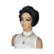 Peruca De Cabelo Humano Brasileiro Curto Cacheado Estilo Pixie Para Mulheres Negras Pré-Pronta Para