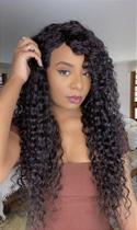 Peruca de Cabelo Humano Cacheado Dandara Preta - 100% Natural