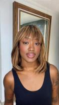 Peruca de Cabelo Humano Mariana Lux com Mechas F2/10