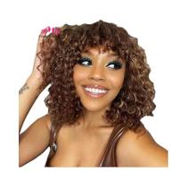 Peruca De Cabelo Humano Remy Bob Com Cachos Jerry Brasileiros Pretos E Franja Para Mulheres, Peruca Peruca De Cabelo Humano Remy Bob Com Cachos Jerry Brasileiros Pretos E Franja Para Mulheres, Peruca