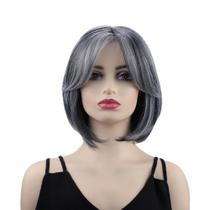 Peruca de cabelo sintético Chic Short Bob com franja lateral de 25 cm Peruca de cabelo sintético Chic Short Bob com franja lateral de 25 cm