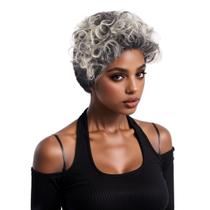 Peruca de cabelo sintético estilo afro 25 cm/10 polegadas, curta, encaracolada 130 g Peruca de cabelo sintético estilo afro 25 cm/10 polegadas, curta, encaracolada 130 g