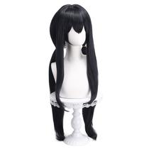 Peruca de cosplay Anime Black Long Straight Hair 80cm para todas as idades