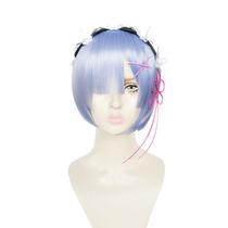 Peruca de cosplay Anime Re: ZERO Starting Life Rem para o Halloween Peruca de cosplay Anime Re: ZERO Starting Life Rem para o Halloween