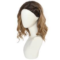 Peruca de cosplay Captains Marvels, traje de anime com cabelo sintético