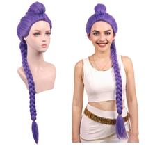 Peruca de cosplay ColorGround Long Purple Brand para festa de Halloween Peruca de cosplay ColorGround Long Purple Brand para festa de Halloween