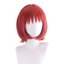 Peruca de cosplay curta Red Bob com franja sem corte, 35 cm, sintética Peruca de cosplay curta Red Bob com franja sem corte, 35 cm, sintética